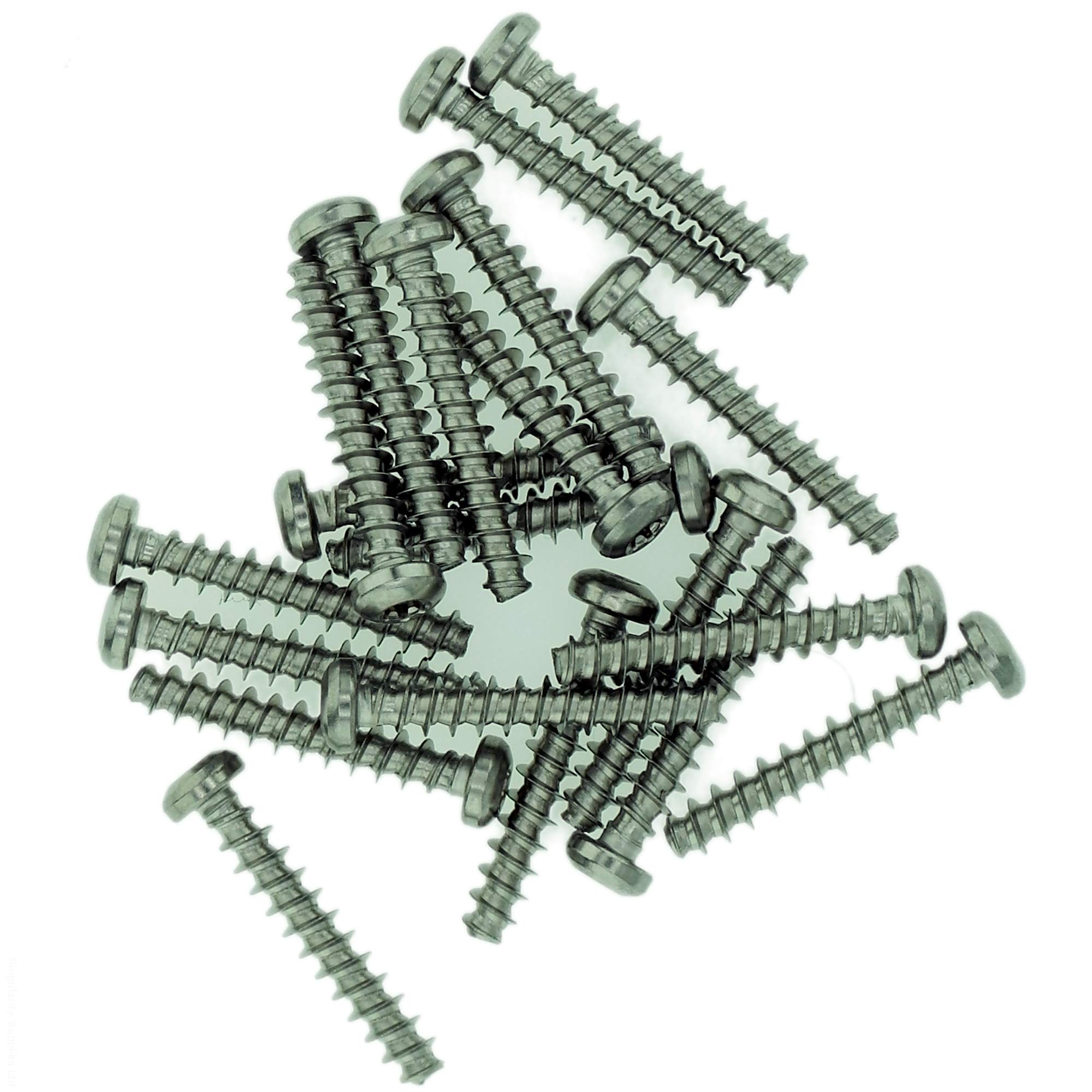 D2.5 (2.5mm x 6mm) TX Pan Screws for Plastic - Stainless Steel (A2) (Pack of 20)