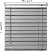 Funky Gadgets Silver Grey PVC Venetian Blind 90x150 Easy Fit Trimmable view 4