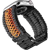 BINLUN Watch Band Compatible with Apple Watch 44mm 45mm 46mm 49mm, Braided Paracord Nylon Watch Strap Replacement Compatible with iWatch Ultra/Ultra 2 Series 10/9/8/7/6/5/4/SE/SE2/3/2/1 for Men