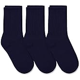 Jefferies Socks Boys' School Uniform Ribbed Crew Dress Socks 3 Pack