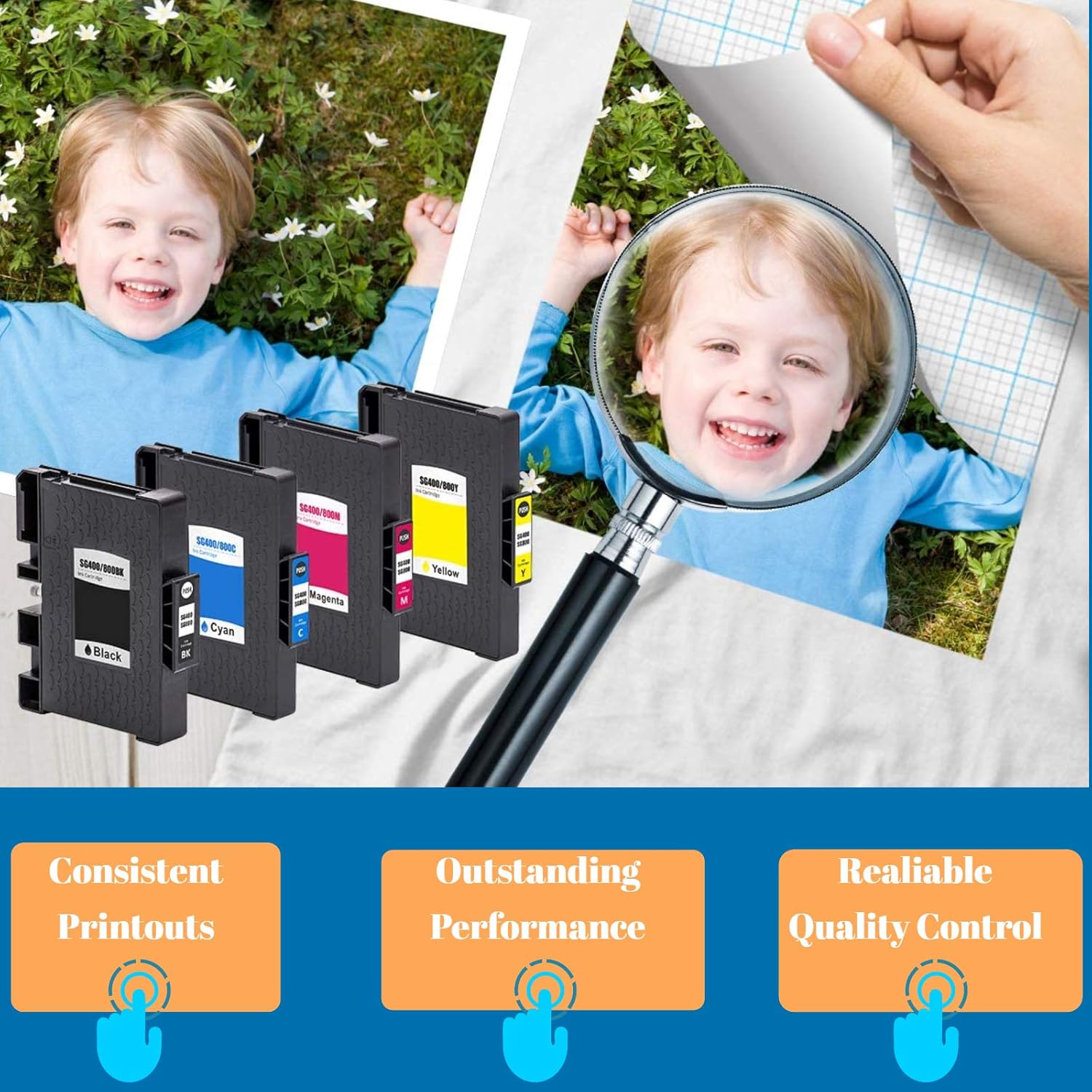 ATTA 5 Pack SG400 SG800 Sublimation Ink High Yield Heat Transfer Sublimation Ink Cartridges Compatible with Sawgrass Virtuoso SG400 SG800 Printer Ink(2 Black,1 Cyan,1 Magenta,1 Yellow) - Image 5