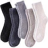 LINEMIN Womens Fuzzy Socks Cozy Fluffy Winter Warm Slipper Socks Microfiber Soft Home Sleeping Socks