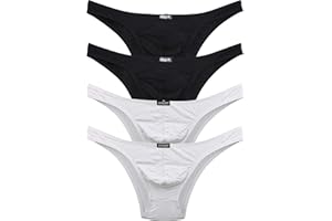 IKINGSKY Men's Soft Low Rise Bikini Underwear Sexy Mid Coverage Back Briefs