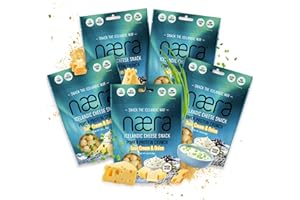Næra Icelandic - 5-Pack Sour Cream & Onion 100% Cheese Crunch Power Protein Snacks, Keto-Friendly, Gluten-Free High Protein Snacks, Individual Snacks, All-Natural Snacks for Adults & Kids, 1.05 oz ea