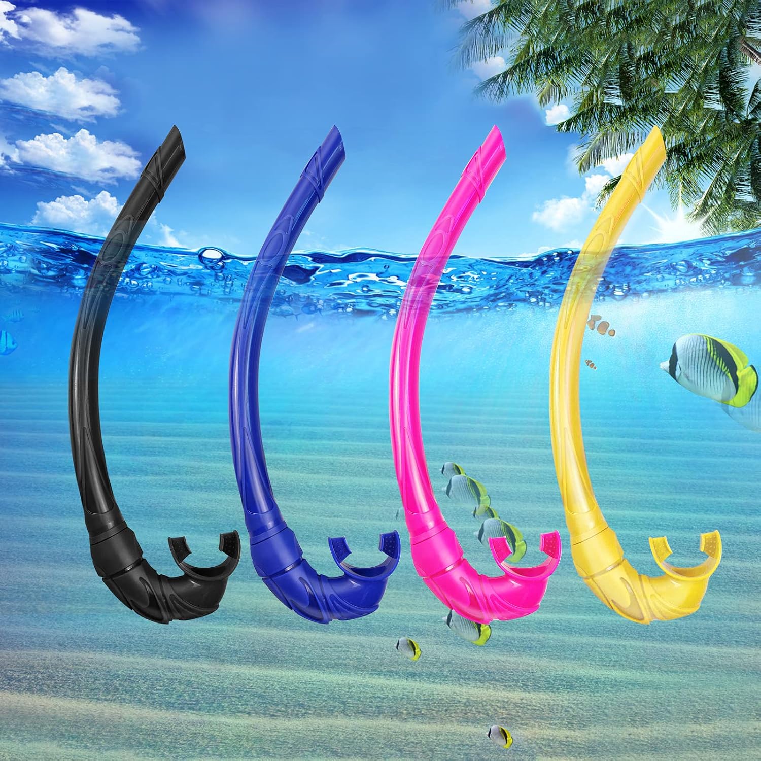 Aisrida Diving Snorkel, Flexible Roll Up Snorkeling Gear for Adults, Freediving Wet Snorkel with Compact Storage Case, Easy Breath Diving Snorkel for Lap Swimming Scuba Diving : Sports & Outdoors