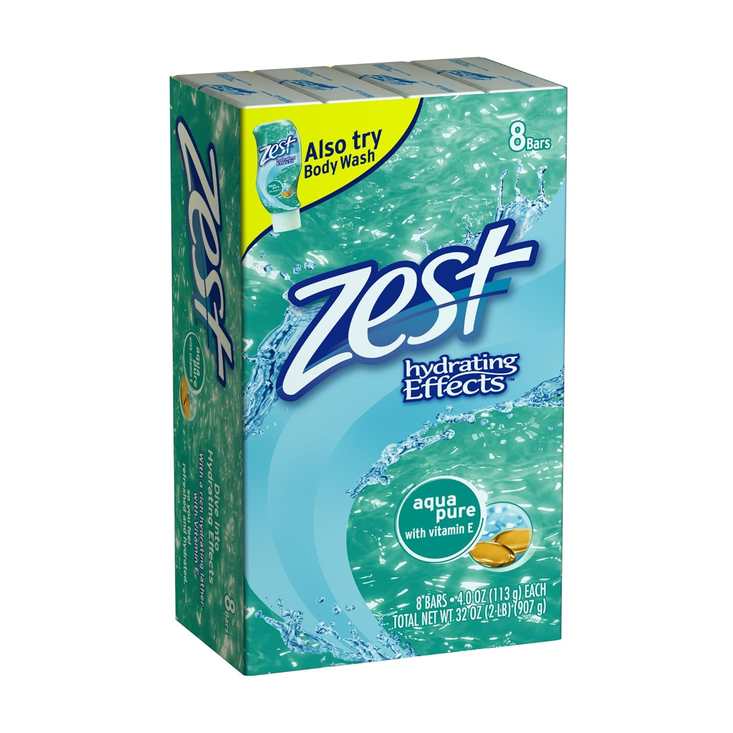 Zest Aqua Bar Soap, 8count Packages (Pack of 3) Bath