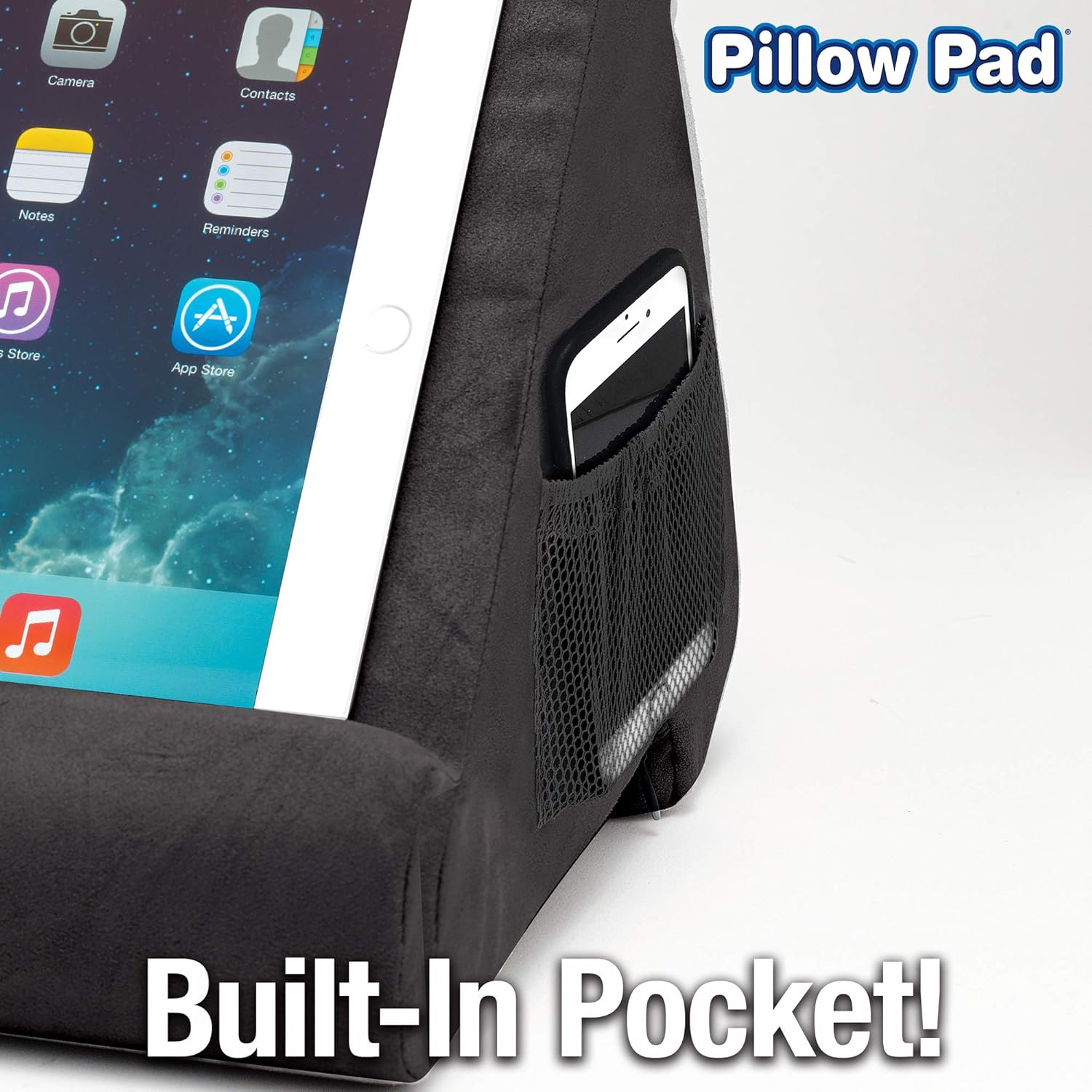 Ontel Pillow Pad Multi-Angle Soft Tablet Stand, Charcoal Grey: Health & Personal Care
