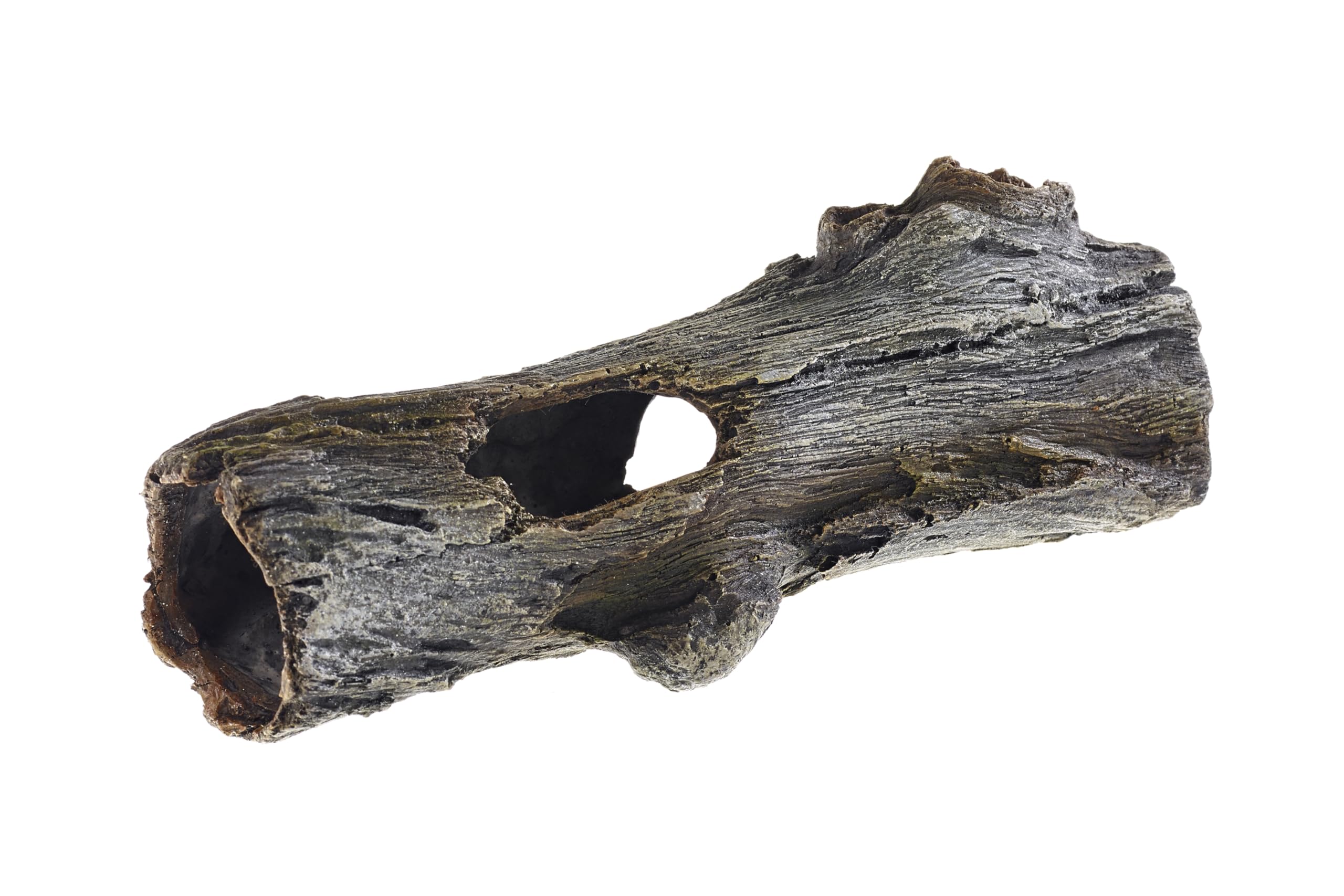CLASSIC Driftwood Narrow Grey Hideaway Aquarium Ornaments - 215 x 80 x 55 mm | Hand-Painted Resin Decoration for Freshwater Fish Tanks & Aquascapes — image 1