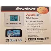 Braeburn 7205 Digital Programmable Wi-Fi Thermostat, White