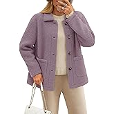 YUCOLEN Womens Fleece Jacket Button Down Sherpa Jacket Long Sleeve Teddy Coat Fuzzy Winter Warm Outerwear with Pockets