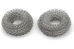 Tredoni 2 Reusable Limescale Remover Ring - Boiler/Kettle Furring Descaler Stainless Steel Mesh 2x4cm (2)