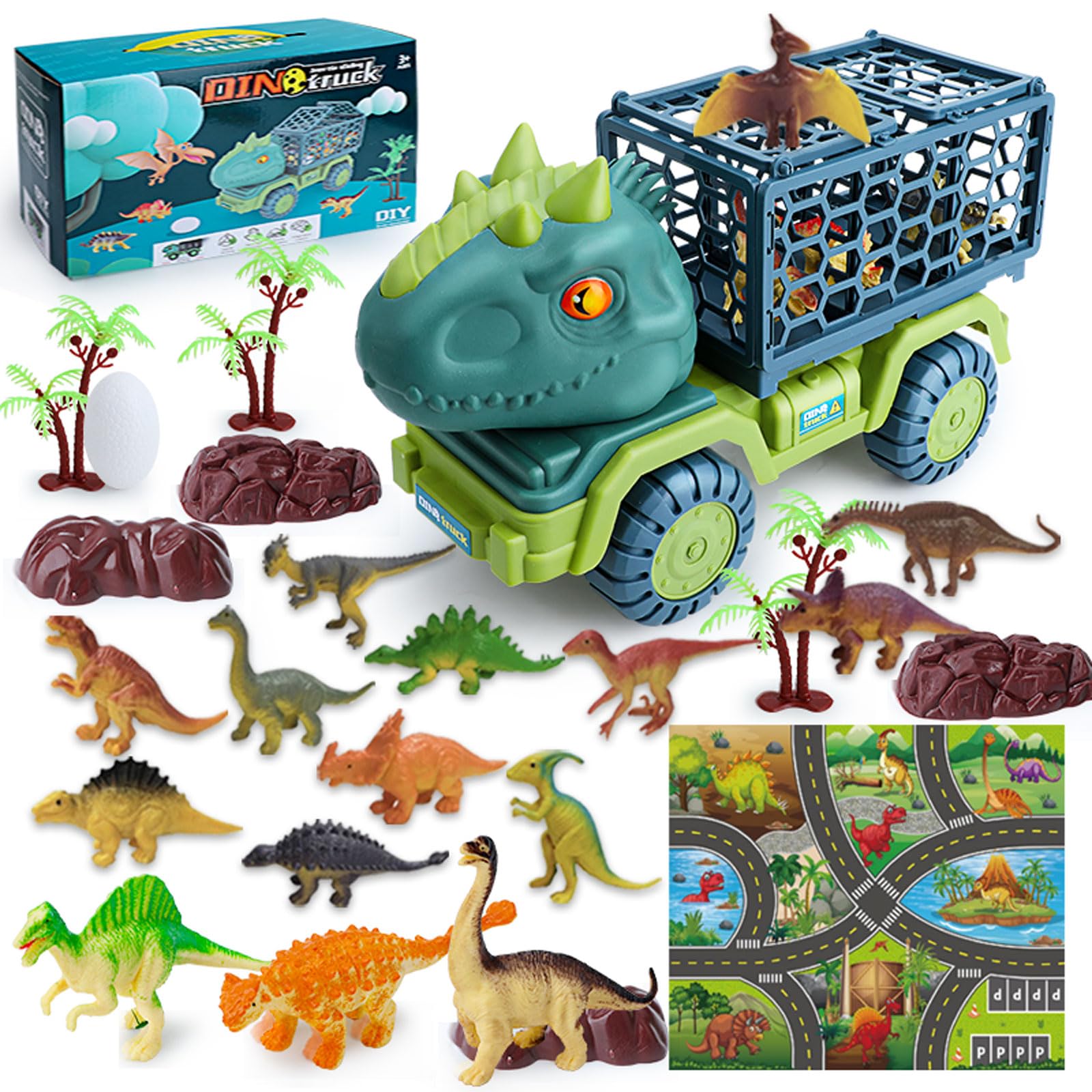 Mua Dinosaur Truck Toys for Kids 3-5, Tyrannosaurus Transport Car Truck ...