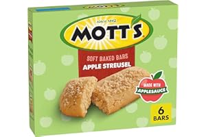 Mott's Soft Baked Bars, Apple Streusel, Made with Applesauce, 6 Ct, 5.76 oz
