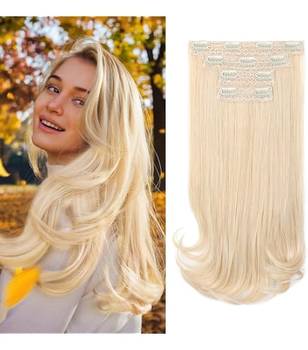 4 Clip In Hair Extensions 16 Inch Layered Cut Lightweight Hairpieces 16 Inch Remy Human Hair Clip-In Extensions | Superhairpieces main image 2