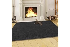 BESIMPLE Fireproof Fireplace Hearth Rug Non Slip Protection Mat Flame Resistant Pad for Fireplace, Stove Protection