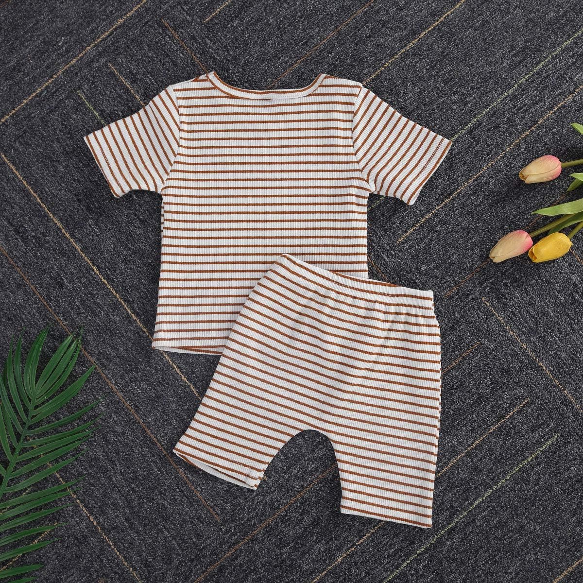 baby girl short sleeve pajamas