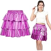 ERDEM KIDS Girls Metallic Skirt 3-Layer Ruffle Sparkly Shiny Dance Party Skirt