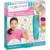 Make It Real: Quick Twist Bracelet Maker - DIY 24 Custom Bracelets, Swift Create Device, Colored Thread &amp; Beads, Craft &amp; Wear Jewelry Set, Kids 8+