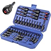 WORKPRO 39-Piece Magnetic Nut Driver Set, Impact Drill Driver Bit 1/4" Hex Shank, SAE & Metric Cr-V Steel Power Nut Drivers with Impact Socket Adapters, Screwdriver Bits, Bit Holder, Sturdy Tool Box