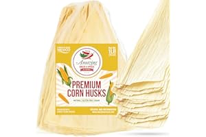 AMAZING CHILES & SPICES Corn Husks For Tamales 1 LB (16oz) - Natural and Premium Dried Corn Husk Tamale Wrappers | Perfect Hojas Para Tamal for Authentic, Flavorful Tamales | By Amazing Chiles and Spices