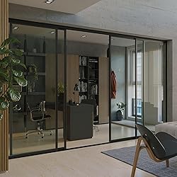 Doors 55 Glass Partition Wall & 4 Panel Room