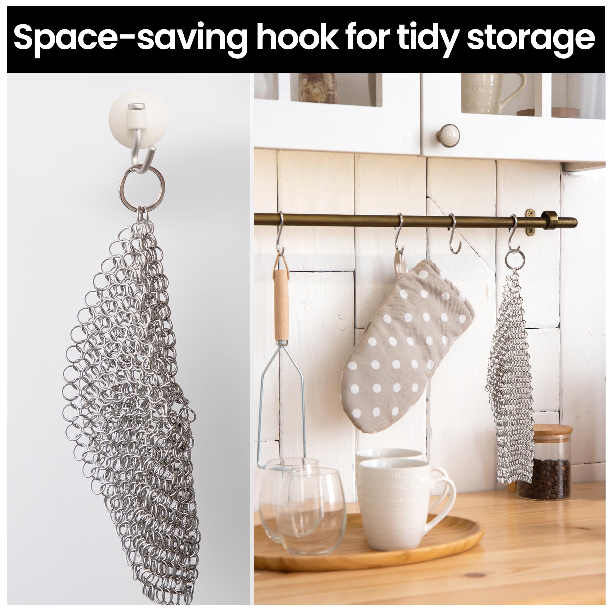 Cast Iron Scrubber 316 Stainless Steel Skillet Cleaner 8