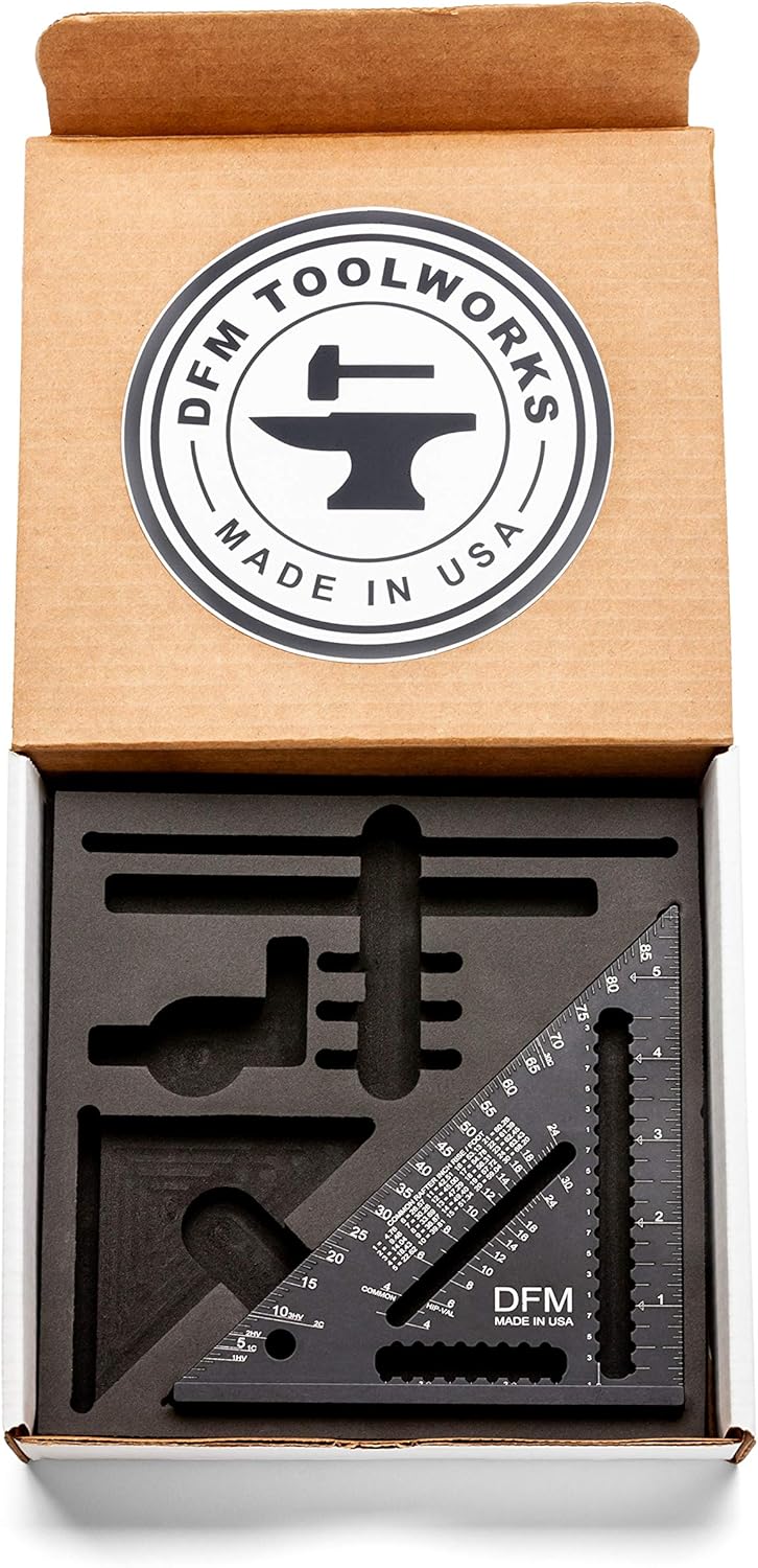 DFM 6 Inch Trade Edition Carpenter Square MADE IN USA (Black