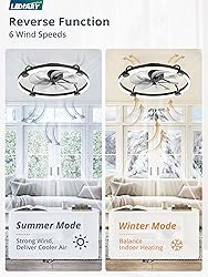 LEDIARY Ceiling Fans with Lights and