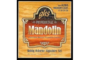 GHS Strings - Mandolin Strings - Bobby Osborne Signature Set - Phosphor Bronze - Loop End - 011-038 - Model: A260 SET