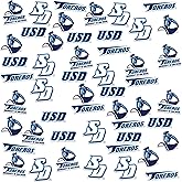 University of San Diego Spirit Logo Vinyl Large Deluxe Stickers Variety Pack - Laptop, Water Bottle, Scrapbooking, Tablet, Skateboard, Indoor/Outdoor