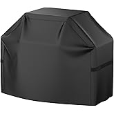 Grill Cover, 72 inch Heavy Duty BBQ Gas Grill Cover for Outdoor Grill, Waterproof, Weather Resistant, Anti-UV, Rip-Proof, Fade Resistant Barbecue Cover with Hook-and-Loop Straps for Most Grills