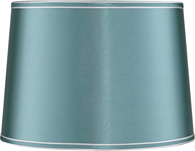 Soft Teal Drum Lamp Shade 14x16x11 Spider Springcrest Amazon Com