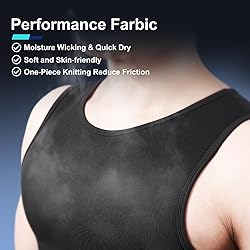 Odoland 3 Pack Men Compression Shirt, Gynecomastia