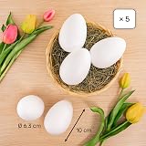 MCE-Commerce A331005 Styrofoam Eggs 10 cm Pack of 5 White for Crafts view 2
