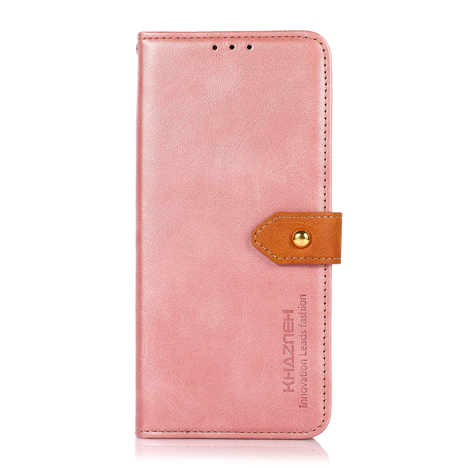 SHIEID Wallet Case for Motorola Moto G50,With gold buckle PU Leather Flip Folio Wallet Case Cover with [Kickstand]+[Card Slot] Suitable for Motorola Moto G50-Rose gold