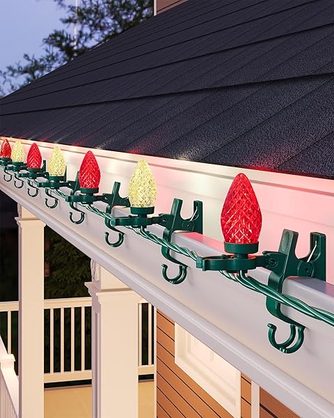 SURAIELEC C9 LED CHRISTMAS LIGHTS WITH CLIPS, 67FT...