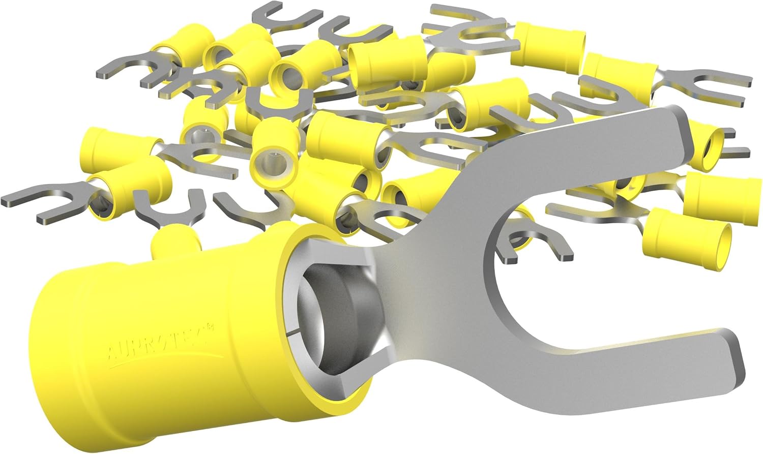 AUPROTEC 10x Fork Connectors 4.0 6.0 mm² yellow AWG Amazon.co.uk