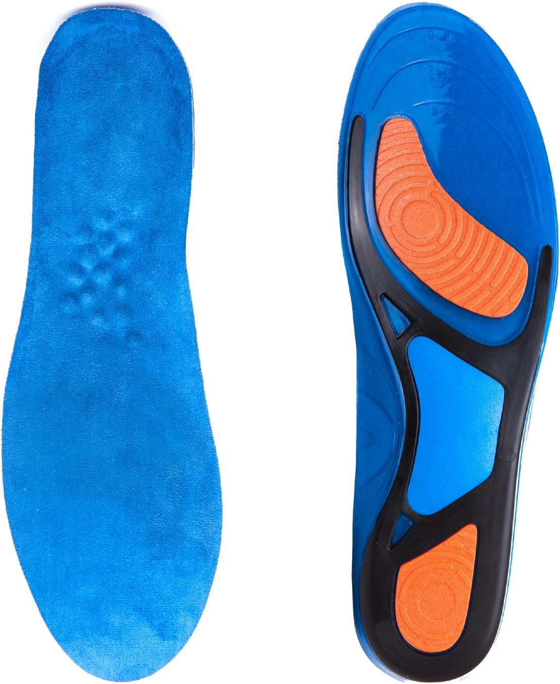 Gel Sports Orthotic Insoles for Shock Absorption, Heel