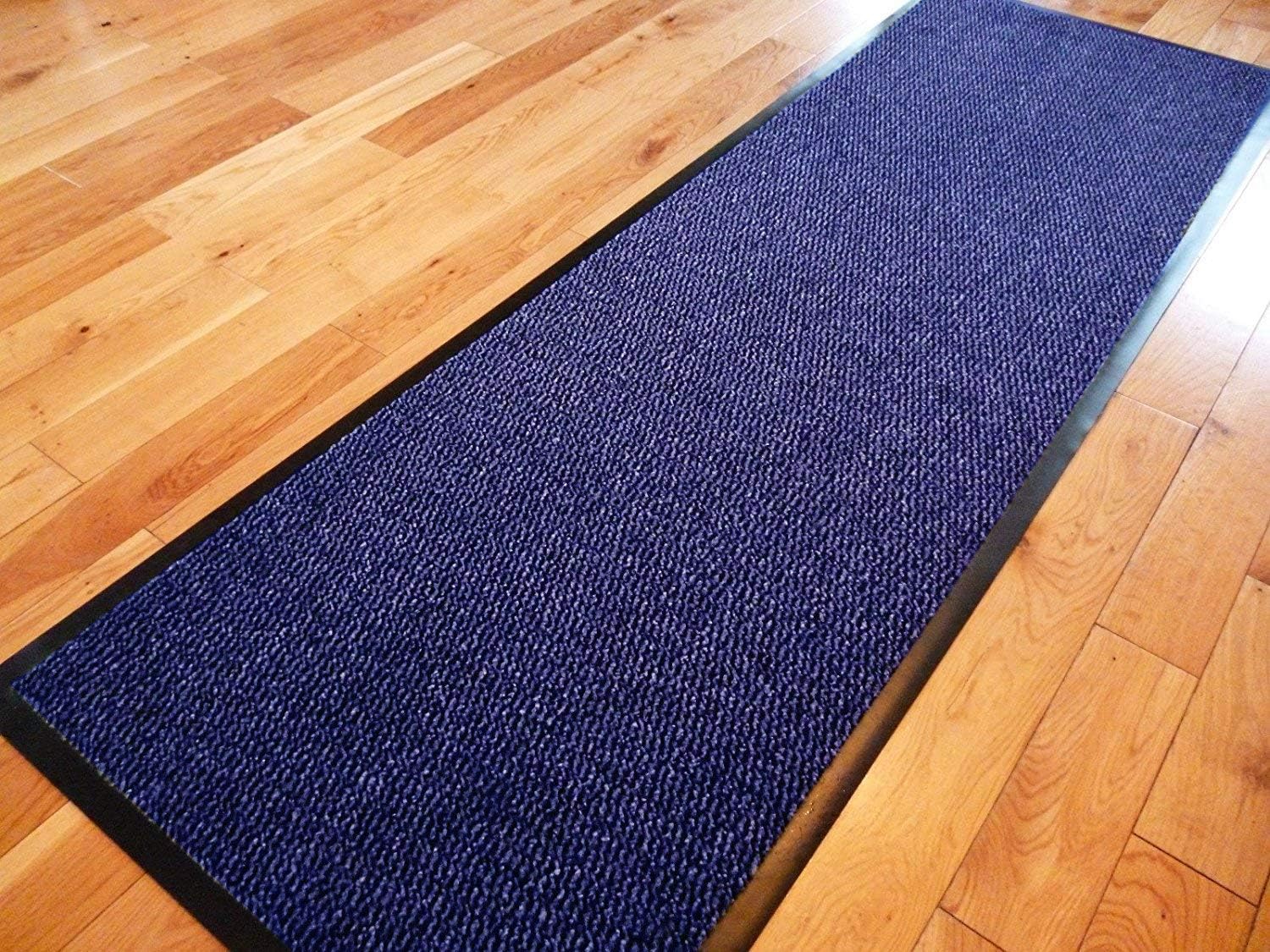 TrendMakers Dirt Stopper Carpet Runner 60cm x 180cm MIDNIGHT BLUE/Black.With Non-Slip Back For Home Office Kitchen Mats | POLYPROPYLENE PILE