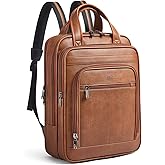Shrrie 15.6" Laptop Backpack,Business Work Backpack Briefcase,Durable Computer Backpack for Office,Travel,College,Two-toned Brown
