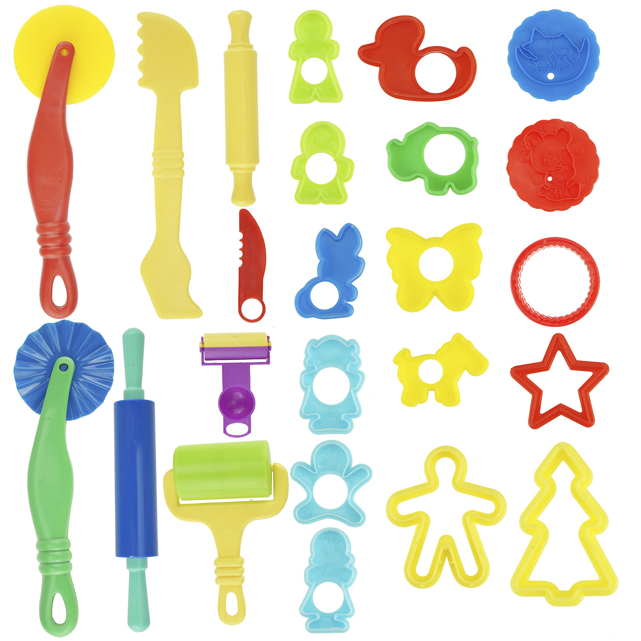 Kare & Kind Smart Dough Tools Kit with Models and Molds (Set of 24 Pieces)