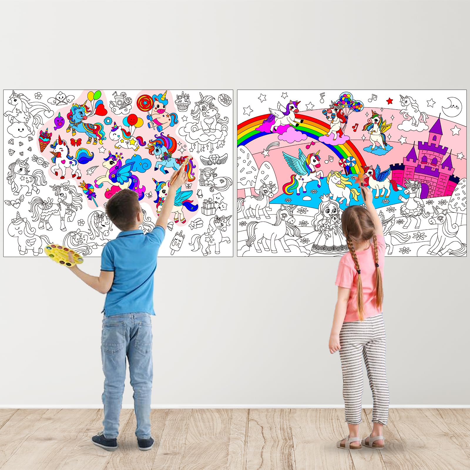 Mua 2Pack Unicorn Giant Coloring Poster Jumbo Coloring Tablecloth for