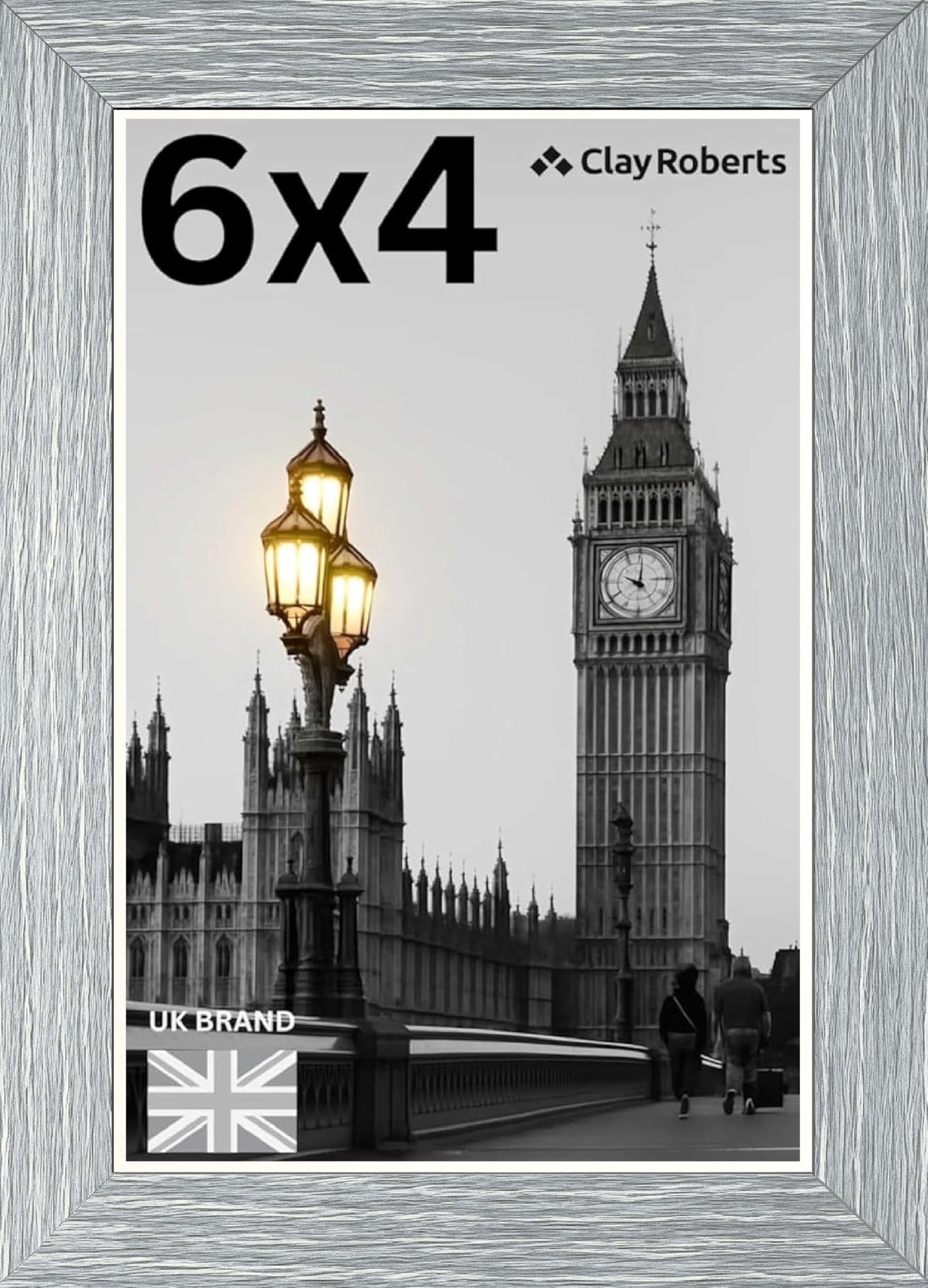 Picture Frame 6 x 4, Light Grey, Freestanding and Wall Mountable, 10 x 15 cm, 6x4 Picture Frames, Grey 6x4 Photo Frames, 4x6 Photo Collage Gallery Display — image 1