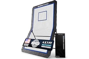 SHARK LAX SharkLax Lacrosse Rebounder Volleyball Rebounder 4x7ft Bounce Back Net Pitch Back with 5 Angles for Lacrosse Volley