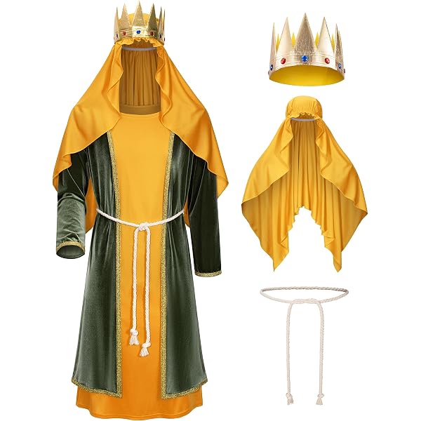 Forum Novelties Costume Re Magio Per Bambino - Tunica Blu Con Fascia E Copricapo - Taglia Large, Perfetto Per Recita O Halloween