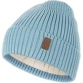Wmcaps Warm Beanie for Men Women, Fleece Lined Beanie Warm Winter Caps Unisex Fashion Knit Cuffed Cap