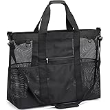 Fammart Extra Large Mesh Beach Bag for Family, Pool