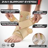 SS Sleeve Stars Ankle Brace with Removable Strap Beige Size S 9-10 view 3