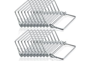 ZOOFOX 20 Pieces Trailer Coupler Pin, Heavy-Duty PTO Shaft Locking Pin Set, Square Wire Locking Pin for Farm Trailers Wagons 