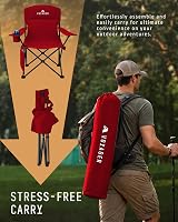 Voyager Folding Camping Chairs 2 Pack with Cooler Bag Lightweight Steel Frame view 4